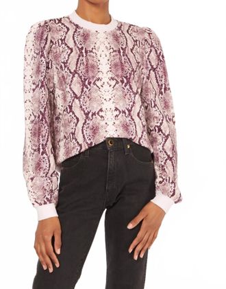 Cami NYC Roberta Sweatshirt In Berry Snake