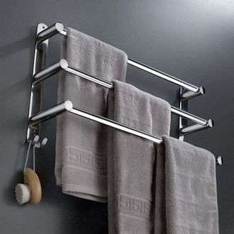 OEM Toallero Extensible De Acero Inoxidable Para Montaje En Pared - 3 Barras, Montaje Adhesivo Sin Taladro, Ideal Para Ba&ntilde;o Y Cocina