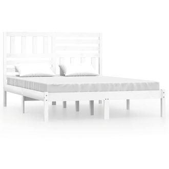Berkfield Home Bed Frame White Solid Wood Pine 160x200 cm