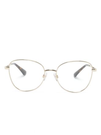 Dolce & Gabbana Eyewear Bril met cat-eye montuur en gegraveerd logo - Goud