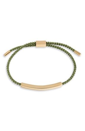 Clifton Wilson Braided Pull Through Bracelet in Hunter Green at Nordstrom