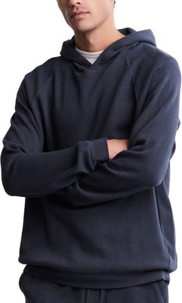 Barefoot Dreams Thermal Cotton Hoodie in Indigo at Nordstrom, Size Xx-Large