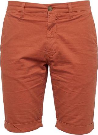 Mason's Bermuda met zijzakken in chino-stijl - Heren - Korte Broeken - Oranje - M - Katoen - Korte Broeken