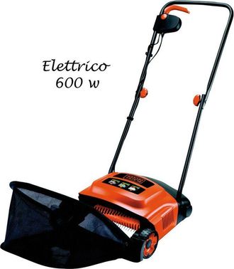 Black+Decker Arieggiatore Elettrico 600 w Scarificatore Prato Giardino Rastrello Areatore