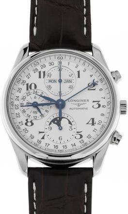 Longines Master Collection Chronograph Moonphase - Dames - Horloges - Veelkleurig - ONE Size - Leer - Accessoires