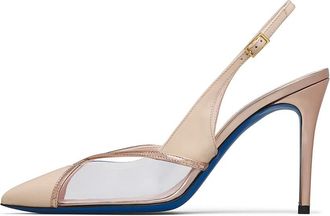 Loriblu Slingback Pumps - Dames - Pumps - Beige - 37 EU - Leer - Schoenen