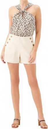 Fifteen Twenty Womens Button Pocket Shorts In Natural