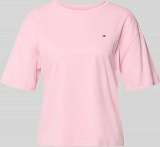 Tommy Hilfiger Regular Fit T-Shirt aus reiner Baumwolle in Rosa, Gr&ouml;&szlig;e XL