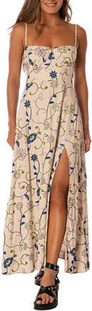 Maaji Purple Meadow Romina Embroidered Underwire Lace-Up Cover-Up Sundress in Open Beige at Nordstrom Rack, Size Large