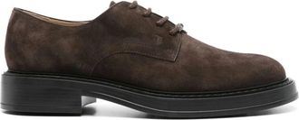 Tod's Bruine Su&egrave;de Veterschoenen - Heren - Veterschoenen - Bruin - 40 1/2 EU - Su&egrave;de - Schoenen