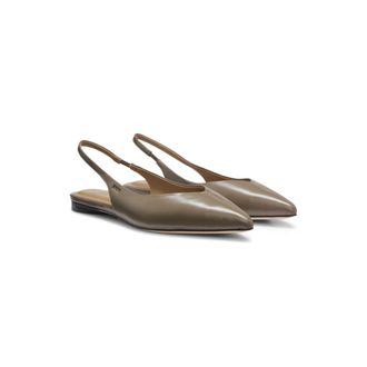 BOSS Leather pumps with slingback strap