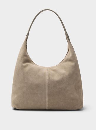 Simons Womens Minimalist suede hobo bag Exclusive collection from Italy