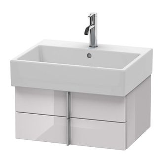 Duravit Duravit Vero Air Mueble De Pared 58,4 X 43,1 Cm, 2 Cajones, Para Vero Air 235060, Color (frente/cuerpo): Laca Blanca Lila Alto Brillo - Va628502727