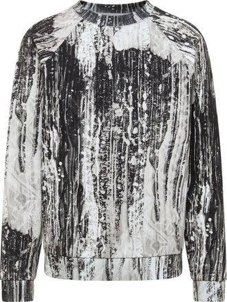 Carlo Colucci Hoodies & sweatvesten, Heren, Zwart, 2Xl, Katoen, AI Drip Knit Sweatshirt