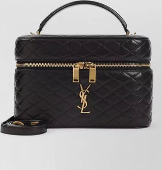 Saint Laurent gaby large leather vanity shoulder bag