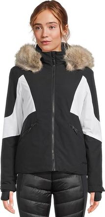 Spyder Vida Jacket Womens Clothing Black : 10, Faux Fur/Polyamide/Polyester