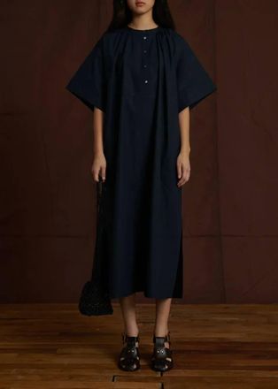 SOEUR Athena Midi Dress In Navy