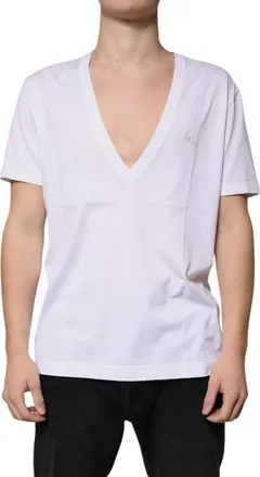 Dolce & Gabbana Mens White Cotton T-Shirt