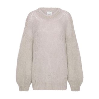 Americandreams Pepper Round Neck Pullover - Dames - Ronde hals truien - Beige - ONE Size - Wol - Truien & Vesten