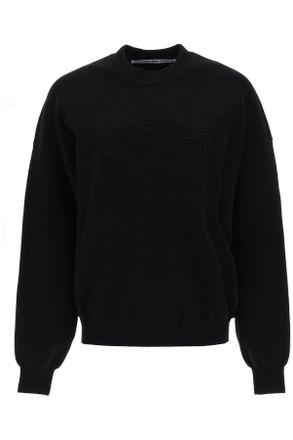 Alexander Wang Crew-neck Sweater With Embossed Logo