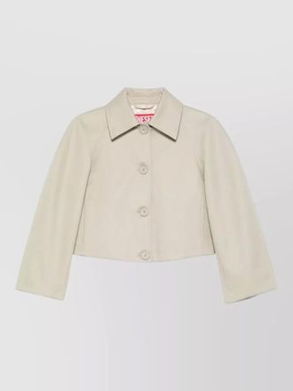 Diesel cropped collared blazer raglan sleeves blend