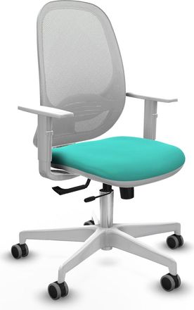 Piqueras y Crespo Silla De Oficina Piqueras Y Crespo Cilanco Turquesa Base Blanca