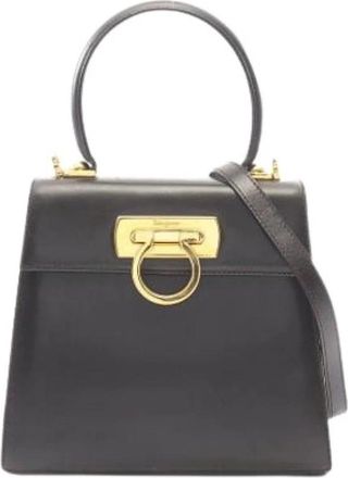 Ferragamo Pre-owned Handbag - Dames - Vintage Handtas - Bruin - ONE Size - Leer - Vintage