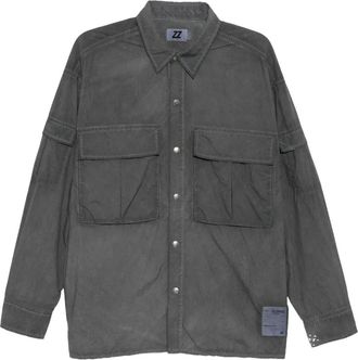 Izzue double-pockets long-sleeved shirt - Grey