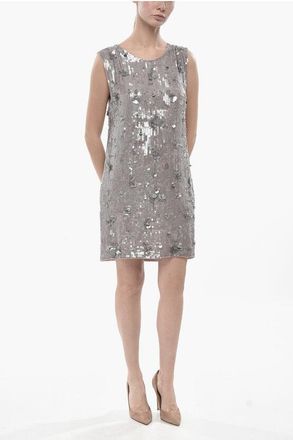 Parosh Straight-Fit Sequin Dress size M