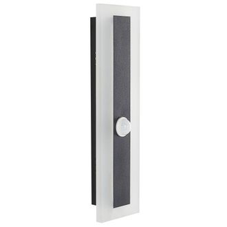 Beliani Beliani - L&aacute;mpara De Pared Led De Metal Negro 30 Cm Acero Acr&iacute;lico Sensor Movimiento Savane