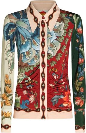 Farm Rio Camicia con Bottoni Boho Lunare - - Blouses & Shirts - Donna - Multicolore - S