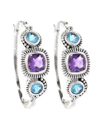Samuel B. Silver 2.94 Ct. Tw. Gemstone Earrings