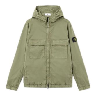 Stone Island Light Jackets, male, Green, Size: 2XL Stone Island Jackets Green