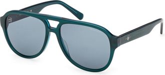 GANT GA00037 96N Mens Sunglasses Green Size 56