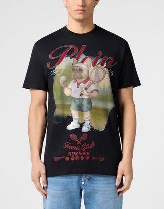 Philipp Plein Round Neck T-Shirt Bulldog Tennis Club Men in Black at Nordstrom, Size Xxx-Large