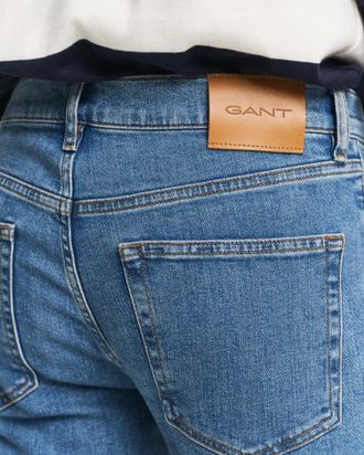 GANT Men Slim Fit Clean Wash Jeans (34/34) MID BLUE WORN IN