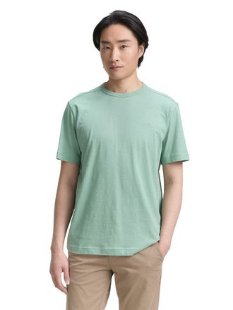 Tom Tailor T-Shirt TOM TAILOR, Herren, Gr. XL, gr&uuml;n (dust gr&uuml;n), Single Jersey, Obermaterial: 100% Baumwolle, unifarben, regular fit taillenbedeckt, Rundhals, ge