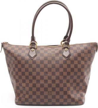 Louis Vuitton Brown Coated Canvas Damier Canvas Pvc Leather Tote Bag (Pre-Owned)