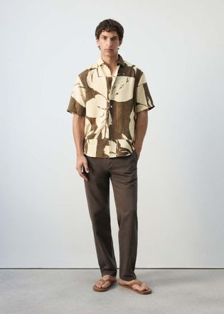 Mango Camicia relaxed-fit stampa vaniglia - Uomo - XXL - MANGO MAN