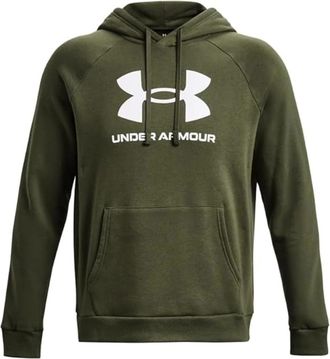 Under Armour Heren Rival Fleece Hoodie Legergroen - Heren - Hoodies - Groen - S - Katoen - Hoodies & sweatvesten