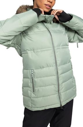 Roxy Quinn Insulated Puffer Coat with Removable Faux Fur Trim in Gjn0 at Nordstrom, Size X-Small