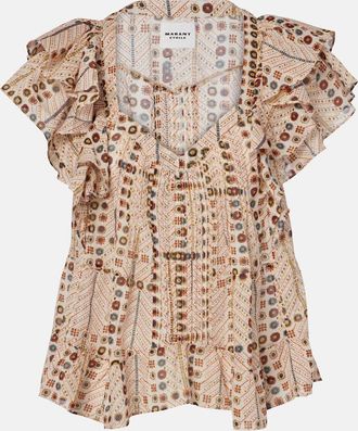 Isabel Marant Blusa Madrana in cotone con volant