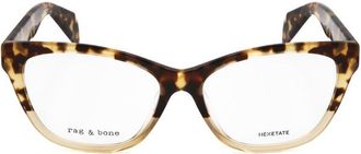 Rag & Bone Ladies Brown Rectangular Eyeglass Frames RNB3039-2