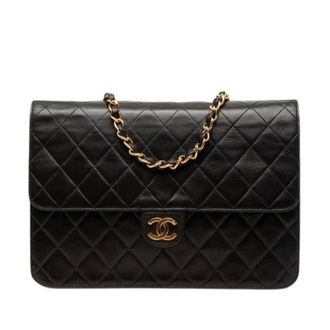 Chanel Pre-owned Classic Flap Schoudertas - Dames - Pre-owned - Zwart - Maat: ONE Size Zijde