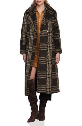 Avec Les Filles Plaid Belted Coat in Chocolate Plaid at Nordstrom Rack, Size X-Large