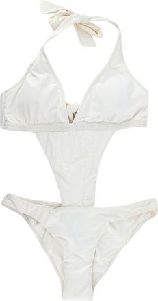 Melissa Odabash Cream Cut Out Tobago Swimsuit Size S