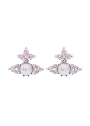 Vivienne Westwood Feodora Embellished-orb Stud Earrings - Silver - One Size