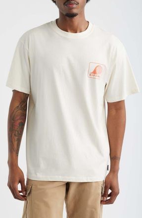 Rip Curl Rolling Wave Cotton Jersey Graphic T-Shirt in Bone at Nordstrom, Size Xx-Large