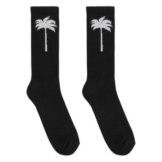 Palm Angels Ondergoed, Heren, Zwart, L, Katoen, Sokken van katoenmix