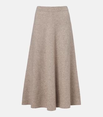 Jardin Des Orangers Falda midi en mezcla de lana y cachemir